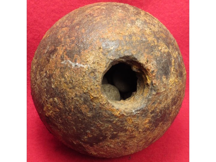 Confederate Six Pounder Spherical Case-Shot Artillery Shell